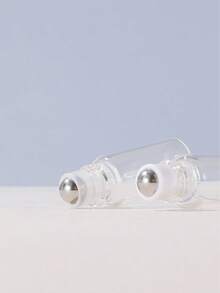 玻璃 1/2/3/5/10ml 滚珠瓶空滚珠精油瓶香水样品分配瓶带钢球和木纹盖透明小瓶旅行必需品，3 件装旅行必需品，适合度假旅行瓶 - 無色 - 查看 9