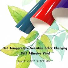 热敏变色自粘乙烯基，21X30CM，适用于杯子、派对装饰