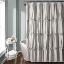 Lush Decor Darla Shower Curtain Blush 72X72 Halloween-Fall Decor-Room Decor - Light Gray - 查看 2