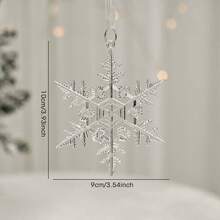 12pcs/6pcs/4pcs/3pcs/2pcs/-Christmas Tree Decoration Crystal Pendant Christmas Ornament - Hanging Acrylic Snowflake And Icicle Christmas Deer Pentagram Angel Ornament With Pendant Christmas Tree New Year's Party Decoration Supplies St. Patrick's Day Easter Valentine's Day Home Decor Christmas Decorations Room Decor Winter - Multicolor - View 15