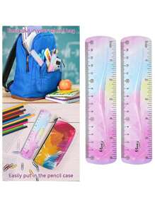 1 pezzo Righello flessibile, 15cm/20cm/30cm Righello in plastica infrangibile, bordo diritto, righello morbido e pieghevole per scuola, ufficio, bambini e adulti (6 pollici/8 pollici/12 pollici)