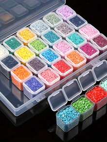 28 Compartments Plastic Organizer And Diamond Painting Tools Accessories Set Combination 5D DIY Diamond Embroidery Mosaic Tools Kit Diamond Pen 3/6/9 Heads Diamond Tray Adhesive Fixing Diamond Corrector - Clear - View 11