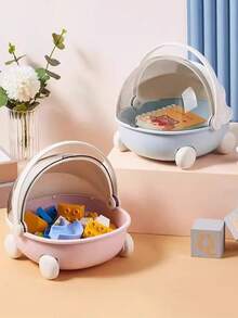 Caja de almacenamiento de muñeca de peluche con figura, cuna portátil con tapa abatible para exhibición - Multicolor - Ver 2