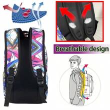 Rucsac funcțional super cool în carouri și imprimeu Big Mouth, rucsac pentru laptop pentru bărbați, studenți, activități în aer liber, vacanță, întoarcerea la școală, plajă, cadou de Ziua Îndrăgostiților, geantă vintage pentru laptop, geantă cadou pentru sport și agrement