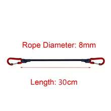 LOTANK 30cm-210cm Heavy Duty Elastic Rope Tie Down Strap, Kayaking Cycling Luggage Packing Rope, Outdoor Camping Accessory - Black - View 11