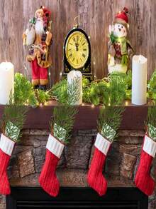 10pcs Artificial Pine Branches, Fake Pine Stems, Green Pine Branches For Christmas Wreaths, Christmas Trees, Closet DIY, Winter Home Decor - Multicolor - View 4