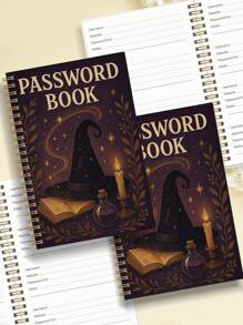 1pc Simple Password Book, Minimalist 52 Sheets Advanced Address Password Manager With Website Password Quick Access Username And Password Storage Perfect For Home Office Internet Computer Logins,Back To School Supplies