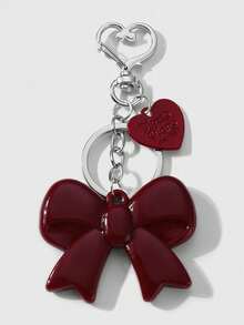 1 件 Y2K 风格亚克力蝴蝶结云迷你镜面星形钥匙扣包饰，优雅的女朋友/姐妹/朋友情人节礼物汽车配饰学校 - 酒紅色 - 查看 17