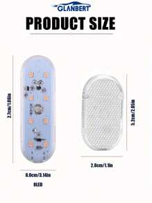 GLANBERT 1/2Pcs Car LED Touch Light High Brightness Interior Lighting Ambient Light Ceiling Reading Lamp Wireless USB Charging Trunk Lamp - Multicolor - View 5