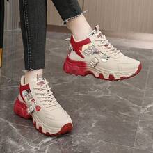 Women Wedge Sneakers - 紅卡 - 查看 8