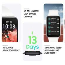Samsung Galaxy FIT 3 (2024) 1.6 英寸 AMOLED 显示屏，14 天电池续航时间，100 多种表盘，100 多种运动模式 - 深灰色 - 查看 2