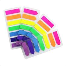 4 Sets 0.5x1.8 Inch Neon Page Markers Flags Tabs Neon 7 Bright Color Sticky Notes Index Tabs Neon Flags Note Tabs Page Flags 560 Pcs-0382