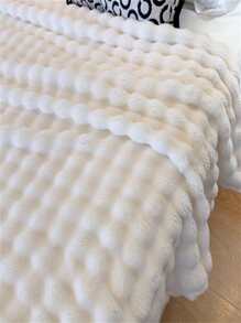 1pc Solid Color Thicken Multi-Purpose Blanket, Sofa Throw, Nap Blanket, Air Conditioning Blanket, Car Blanket, Skin-Friendly, Soft And Comfortable, Suitable For Guest Room, Bedroom And Home Use