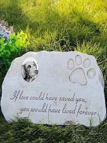 Custom 2D Acrylic Photo Memorial Grave Marker - Waterproof Outdoor Cemetery Decoration For Loved Ones & Pets, Oval Shape With Laser-Cut Design, Perfect For Mother'S & Father'S Day Gifts - Multicolor - View 5