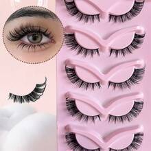 5 Paar Katzenauge Künstliche Wimpern - Geschenk für Feiertage, erstellen Sie ein charmantes Make-up mit zarten, verlängerten und dramatisch dicken Künstlichen Wimpern - wiederverwendbare Wimpernstreifen, Wimpernbüschel, Muttertags-Geschenk, europäischer und amerikanischer Stil 5 Paar natürliche Katzenauge Künstliche Wimpern - Geschenk für Feiertage, zarte, verlängerte, dichte und auffallende Künstliche Wimpern für ein charmantes Make-up - wiederverwendbare Künstliche Wimpern, erstellen Sie ein verführerisches Augen-Make-up, Muttertags-Geschenk