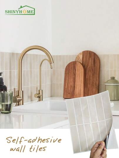 10/30 Sheets Self Adhesive Wall Tiles, Heat Resistant Peel And Stick Kitchen Backsplash, Waterproof Wall Tile Sticker For Bathroom, Home Decor,Motorhome Bar Counter Decoration