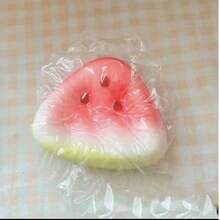 Wassermelonen-Quetsch-Stressball, weich & langsam rückfedernd, Frucht-Fidget-Spielzeug zur Stresslinderung