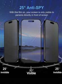 2 piezas Protector de pantalla de privacidad mate y esmerilado compatible con iPhone 17/16ProMax/16E/16Plus/iPhone15ProMax/14/13/12/11/XR/X/XS/7/8, Protector de pantalla de privacidad mate y esmerilado 2.5D anti-huellas dactilares, cobertura completa, protector de pantalla de cerámica esmerilada 9H anti-espionaje