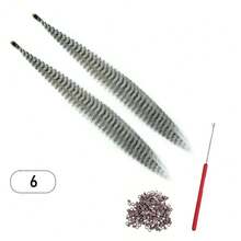 Extensiones de cabello de plumas sintéticas de color I-Tip, 16 , 20 hebras, accesorios de extensiones de Festival de fibra resistente al calor para mujer - 6-huangbai - Ver 2