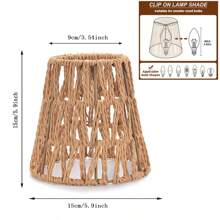 1pc/2pcs Handmade Woven Rattan Lamp Shade, Rattan Bell Lamp Shade, Suitable For Table Lamp, Pendant Light Fixtures, Easy Installation