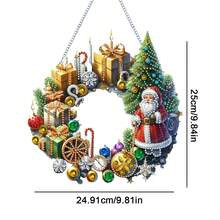 DIY钻石画挂饰，双面印刷，圣诞气氛，圣诞树，圣诞老人（单面钻石画） - 彩色 - 查看 13