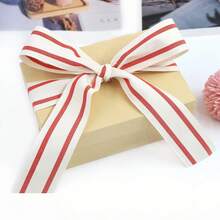10 码 1 卷圣诞条纹丝带、礼品包装丝带、天然工艺配件、DIY 手工艺品、节日婚礼情人节圣诞节生日派对装饰包装、情人节生日惊喜