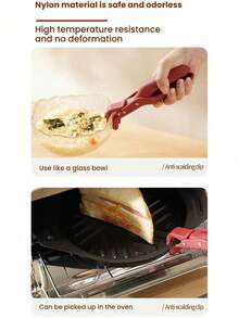 1/2/3 件防烫夹、厨房钳、厨房多用途碗架、空气炸锅钳、厨房耐热手柄、防烫碗夹、烤箱锅夹、防烫多功能蔬菜碗带防烫夹防滑设计适用于烧烤户外烹饪多功能高端安全防烫夹厨房