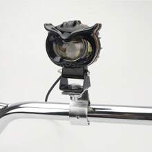 1pc Aluminum Alloy Handle Extension Bracket Adjustable Pipe Clamp Bracket Spotlight Fixing Bracket For Bicycles Off-Road Motorcycles Scooters Motorcycle Accessory