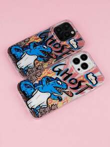 1pc Dinosaur Breathing Fire Graphic Phone Case, Personalized Protective Cover, Compatible With IPhone17/Compatible With IPhone17 ProMax/Compatible With IPhone16 Pro Max/Compatible With IPhone15 Pro/Compatible With IPhone14/Compatible With IPhone13/12/11, Can Be Given As Gift To Family, Friends, Siblings, Or Partner