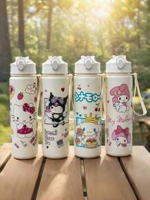 Sanrio 1 كوب سعة كبيرة 26 أونصة مقاوم للتسرب مع غطاء قابل للقفل ومقبض - تصميم شخصية كيوت - مناسب للسفر والمدرسة والنادي وهدايا عيد الميلاد والكريسماس - ضروري للمعجبين ، خيار مثالي للعطلات