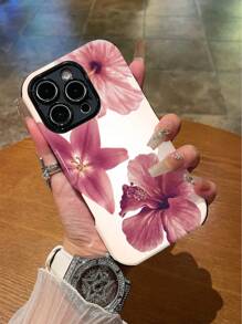 1 pieza Nuevo estuche de teléfono híbrido suave de TPU + PC a prueba de golpes y antideslizante con elementos románticos de color rosa dulce, patrón de conchas y estrellas de mar, compatible con Apple 16/16 Plus/16 Pro/16 Pro Max