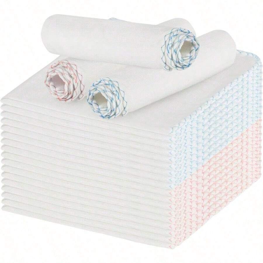 20 Pack Muslin Washcloths, Reusable Washcloths, Soft And Lightweight Muslin Cloths For Babies