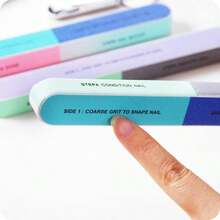 1pc Seven-Bread Edge File Seven-Step Nail Grinding Polishing Strip Multifunctional Nail File - Multicolor - View 3