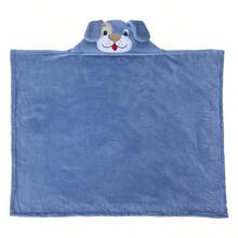 Baby Magic Island Manta para bebê com capuz temática de cachorro azul menino