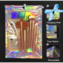 Smell Proof Bags And Resealable Foil Pouch Mylar Sample Bag Great For Party Favor Food Storage Holographic Color (50pcs6x9 Inch) - 50件-5.5x8英寸 - 查看 4
