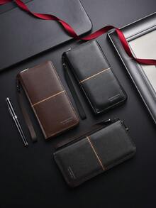 Men's Wallet, Large Capacity Multi-Card Slots Casual Phone Pouch Coin Purse Handbag - Multicolor - View 3