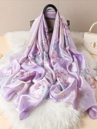 1 pieza Pañuelo estampado, elegante pañuelo para protección solar al aire libre, diadema romántica para viajes al aire libre, accesorio para el cabello para realzar tu estilo