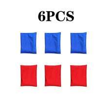 Juego portátil de lanzamiento de sacos de frijoles para niños - Incluye 1 tablero de cornhole plegable y 6 sacos de frijoles (3 rojos, 3 azules) - Ligero, duradero y divertido para jugar en interiores y exteriores, fiestas en el patio, campamentos y juegos grupales