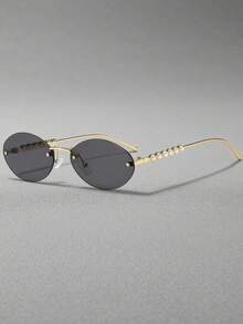 1 Pair Retro Fashion Fashion Glasses, Suitable For Women For Daily Use, Outdoor Activities, Beach Wear, All Seasons Cat Eye Shape Shades - Multicolor - View 7