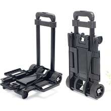 1pc Black 35*36*95.5cm 2 Wheels Folding Trolley,Carrying Van,Shopping Cart - 黑色 - 查看 1