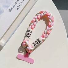 2026新年手机挂绳，1套金色编织腕带，手机挂绳腕带，短款编织绳，女士户外防坠绳，旅行攀岩绳，结实耐用礼品垫，多功能户外手持挂绳，防丢防盗手机壳挂件，含礼品垫