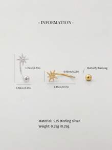 1pc S925 Sterling Silver Nose Ring/Nose Stud/Lip Ring/Ear Cuff/Ear Cartilage Hoop (S925 Sterling Silver Material, Soft Do Not Force)