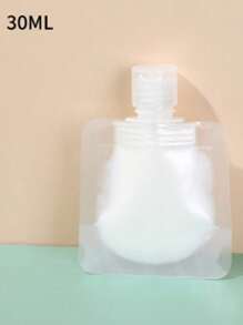 10pcs 1.01/1.69/3.38oz Portable Lotion Fluid Makeup Packaging Bag Cosmetic Shampoo Suction Bag Reusable Squeeze Stand Up Spout Pouch Refillable Empty Squeeze Pouch Travel Bottle
