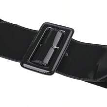 Women's Stretchy Belt 1950s 3 Inch Wide Elastic Belts - Hitam+Coklat - View 3
