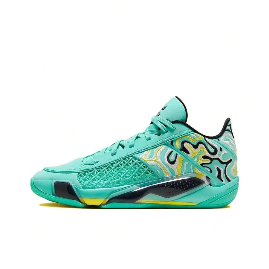 Nike Zapatos de baloncesto Jordan Air Jordan 38 Low Guo Ailun de moda versátiles, con amortiguación y durables, de caña baja, para hombres, en color verde