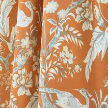 LUSH DECOR Dolores Light Filtering Valance Blue Single 52X18+2 Halloween-Fall Decor-Room Decor - Orange - View 4