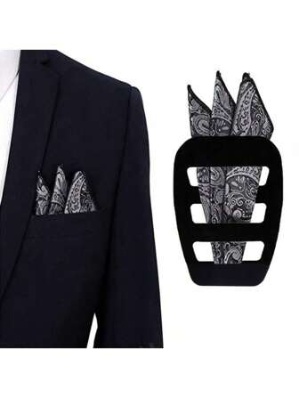 Fäststycke för fickhandduk, konsol för kostymnäsduk, stödstycke, plast, universalstorlek för europeiska och amerikanska män