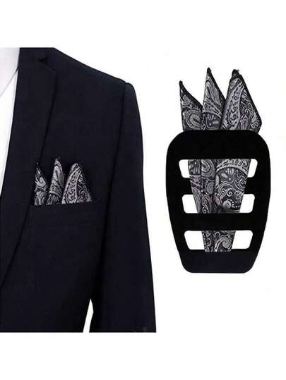 Pocket Towel Fixing Piece, Suit Handkerchief Pocket Towel Bracket Piece, Support Piece, Plastic, European And American Universal Size, For Men