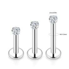 3/9 件 16G 时尚不锈钢唇钉穿孔珠宝水晶 CZ 梦露鼻唇钉耳轮耳屏耳蜗软骨耳环 6/8/10 毫米 - 3pcs - 查看 13