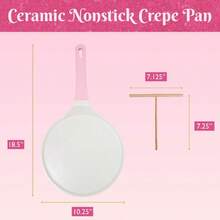 10 Inch Ceramic Nonstick Crepe Pan With Spreader Pink